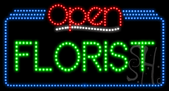 Florist Open Animated LED Sign