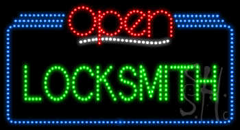 Locksmith Open Animated LED Sign