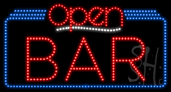 Bar Open Animated LED Sign