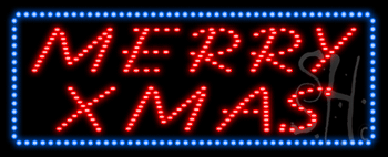 Merry Xmas Animated LED Sign