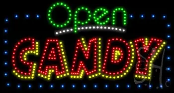 Open Candy Led Sign