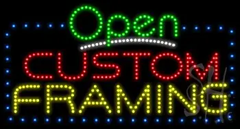 Open Custom Framing Led Sign