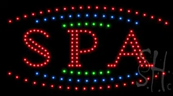 Red Spa Led Sign