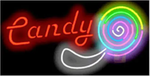 Candy with Graphic Catering Neon Sign