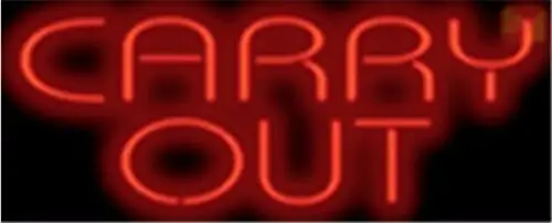 Carry Out Barbeque Neon Sign