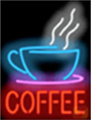 Coffee with Cup Cafe Neon Sign