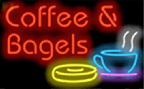 Coffee and Bagels Neon Sign