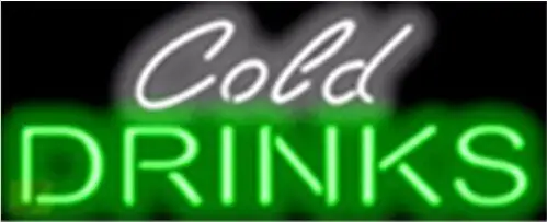 Cold Drinks Barbeque Neon Sign