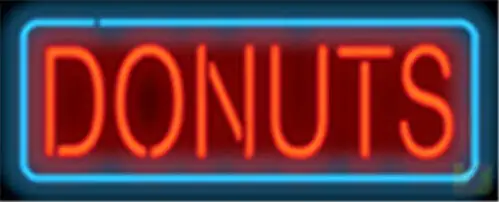 Donuts Catering Diet Neon Sign