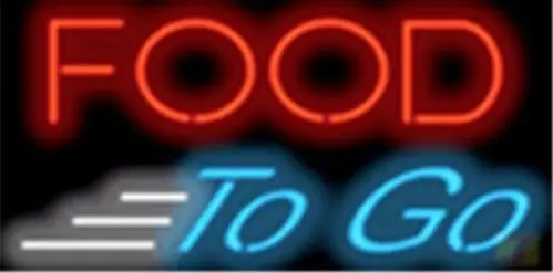 Food To Go Catering Neon Sign