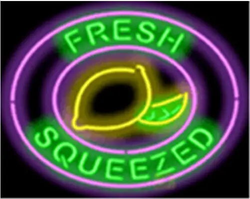 Fresh Squeezed Lemonade Cafe Neon Sign