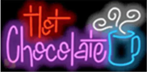 Hot Chocolate Catering Cafe Neon Sign