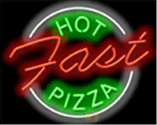 Hot Pizza Fast Food Neon Sign