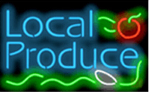 Local Produce Catering Neon Sign