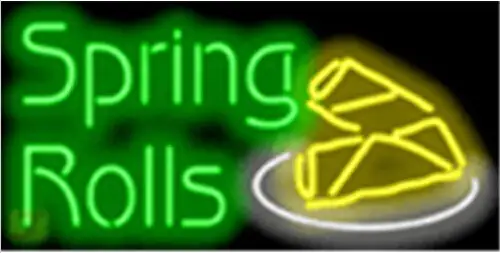 Spring Rolls Food Neon Sign