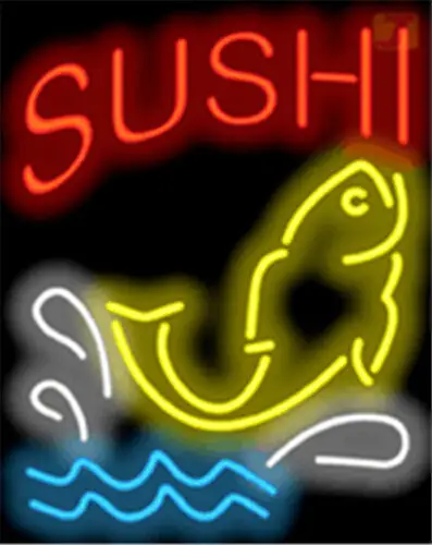 Sushi with Fish Diet Neon Sign