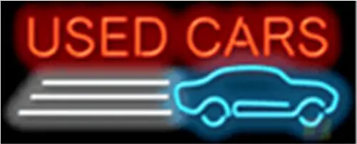 Used Cars Trade Neon Sign
