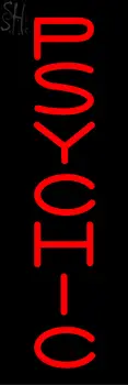 Vertical Red Psychic Neon Sign
