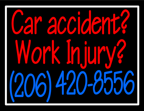 Custom Car Accident Work Injury Neon Sign 2