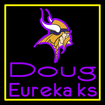 Custom Douglas Doug Home Of The Vikings Eureka Ks Neon Sign 4