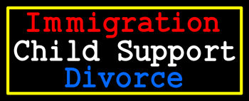 Custom Immigration Child Support Divorce Neon Sign 4