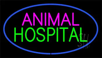 Animal Hospital Blue LED Neon Sign