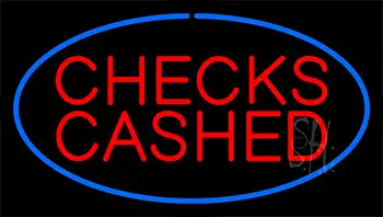 Blue Checks Cashed LED Neon Sign