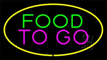 Food To Go Yellow LED Neon Sign