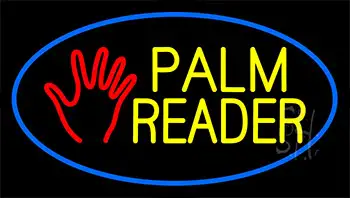 Palm Reader Logo Blue LED Neon Sign