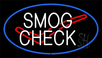 Smog Check Logo Blue LED Neon Sign