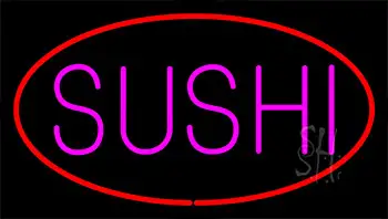 Pink Sushi Red LED Neon Sign