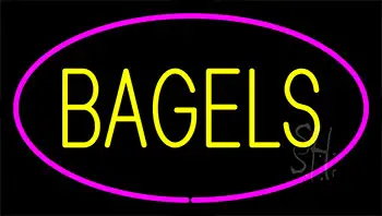Bagels Purple LED Neon Sign