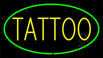 Tattoo Green LED Neon Sign