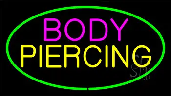 Pink Body Green Piercing LED Neon Sign