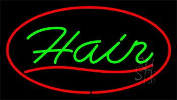 Green Hair Red LED Neon Sign
