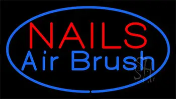 Nails Airbrush Blue LED Neon Sign