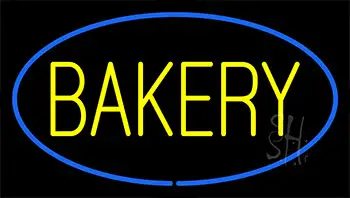 Yellow Bakery Blue LED Neon Sign