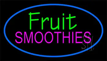 Fruit Smoothies Blue LED Neon Sign