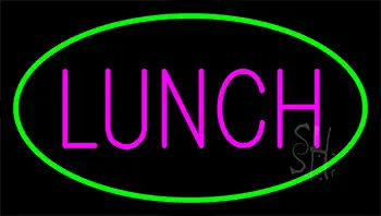 Pink Lunch Green LED Neon Sign