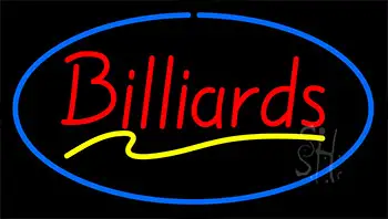 Red Billiards Blue LED Neon Sign