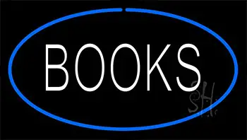 Books Blue LED Neon Sign