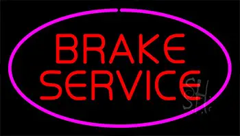 Red Brake Service Purple LED Neon Sign