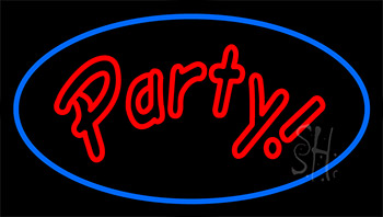 Party Blue LED Neon Sign