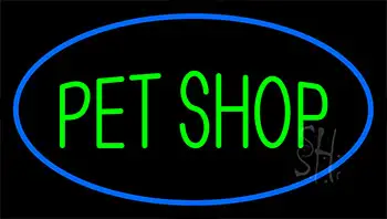 Pet Shop Blue LED Neon Sign