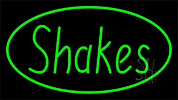Shakes Green LED Neon Sign