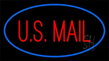 Us Mail Blue LED Neon Sign