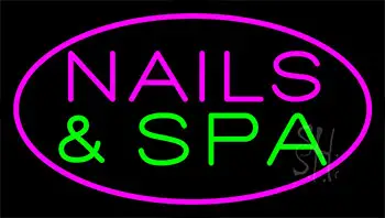 Pink Nails And Spa Pink Border LED Neon Sign