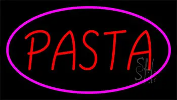 Red Pasta Pink Border LED Neon Sign