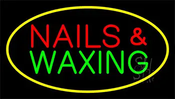 Nails And Waxing Yellow LED Neon Sign