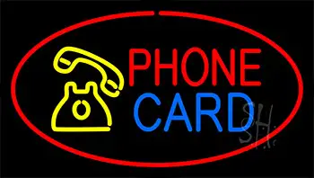 Phone Card Red LED Neon Sign